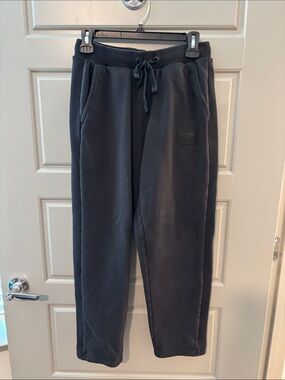 Men's Black Puma Drawstring Fleece Pants